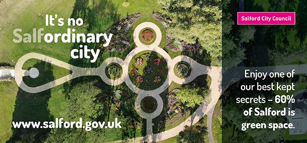 It's no Salfordinary city - enjoy one of our best kept secrets - 60% of Salford is green space