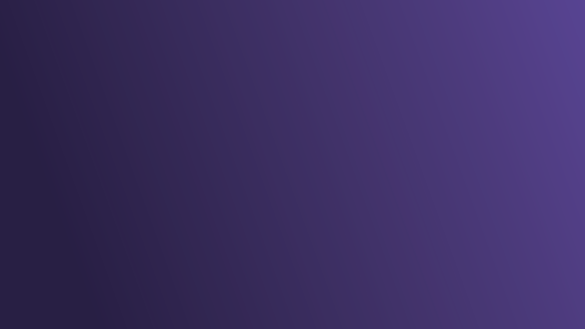 Purple to dark purple gradient background.