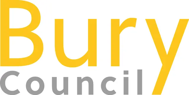 Yellow "Bury" over grey "Council".