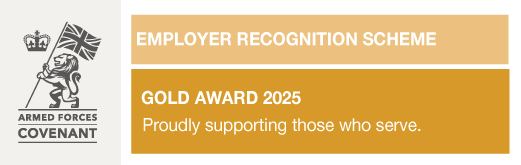 Armed Forces Covenant Gold Award 2025. Employer Recognition Scheme.