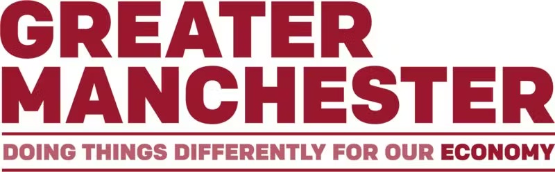 Logo for Greater Manchester: "Doing things differently for our economy."